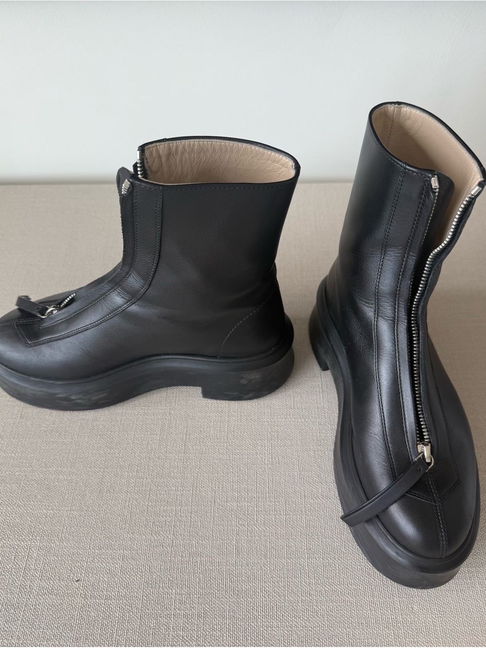 The Row Black Leather Boots - Picture 5 of 6